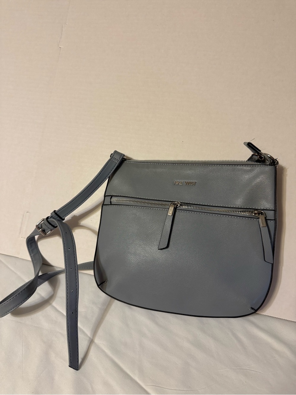 Nine West Steel Gray Crossbody Bag